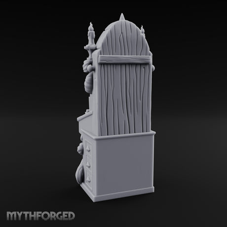 Candle-Flanked Scroll-Rested Gothic Scribe Desk Miniature for Dungeons and Dragons, Pathfinder or other TTRPGs