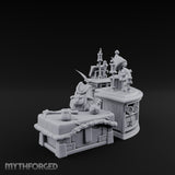 Candle-Lit Curiosity-Packed Climbing Gear Shop Counter Miniature for Dungeons and Dragons, Pathfinder or other TTRPGs