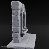 Candle-Ringed Gothic-Niched Hooded Saint Shrine Miniature for Dungeons and Dragons, Pathfinder or other TTRPGs