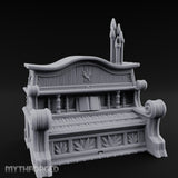 Candle-Topped Leaf-Carved Tavern Pipe Organ gallery 1