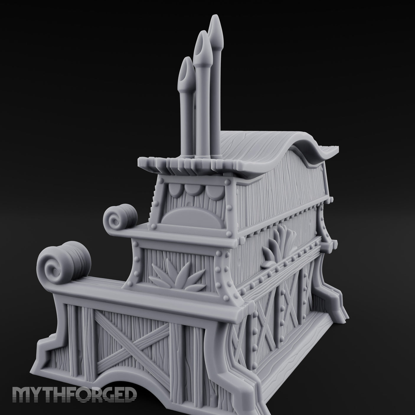 Candle-Topped Leaf-Carved Tavern Pipe Organ gallery 6