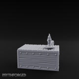 Candle-Topped Rivet-Planked Storage Trunk Miniature for Dungeons and Dragons, Pathfinder or other TTRPGs