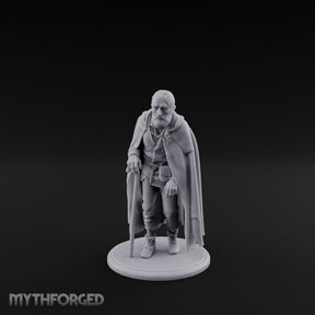 Cane Hobbling Human Beggar Miniature for Dungeons and Dragons, Pathfinder or other TTRPGs