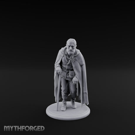 Cane Hobbling Human Beggar Miniature for Dungeons and Dragons, Pathfinder or other TTRPGs