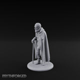 Cane Hobbling Human Beggar Miniature for Dungeons and Dragons, Pathfinder or other TTRPGs