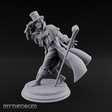 Cane Leaning Grinning Undead Gentleman Miniature for Dungeons and Dragons, Pathfinder or other TTRPGs