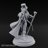 Cane Leaning Grinning Undead Gentleman Miniature for Dungeons and Dragons, Pathfinder or other TTRPGs