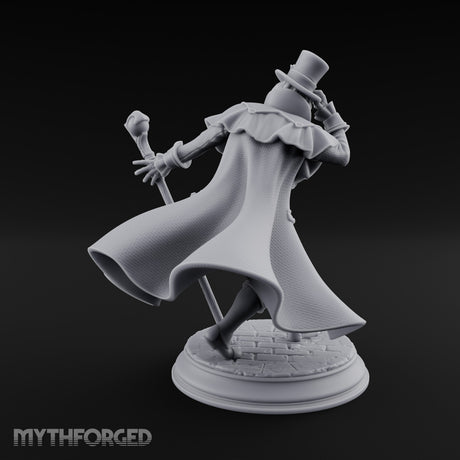 Cane Leaning Grinning Undead Gentleman Miniature for Dungeons and Dragons, Pathfinder or other TTRPGs