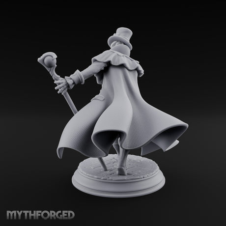 Cane Leaning Grinning Undead Gentleman Miniature for Dungeons and Dragons, Pathfinder or other TTRPGs