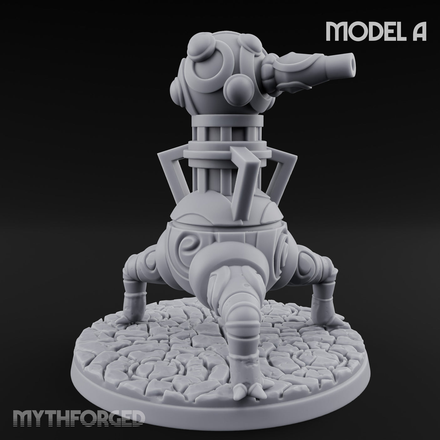 Cannon Barrel Aiming Construct Gun Turret A Miniature for Dungeons and Dragons, Pathfinder or other TTRPGs