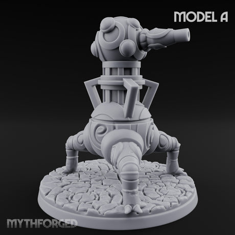 Cannon Barrel Aiming Construct Gun Turret A Miniature for Dungeons and Dragons, Pathfinder or other TTRPGs