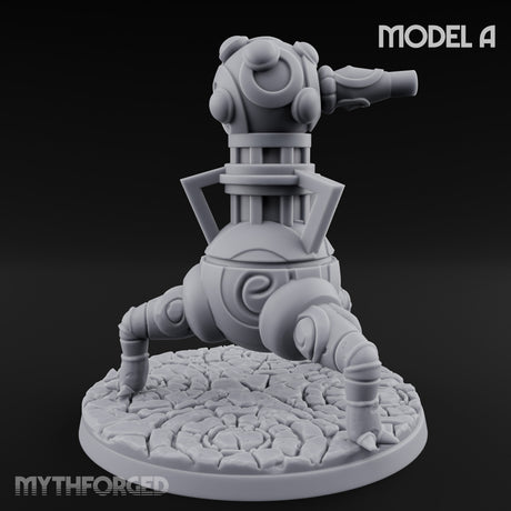 Cannon Barrel Aiming Construct Gun Turret A Miniature for Dungeons and Dragons, Pathfinder or other TTRPGs