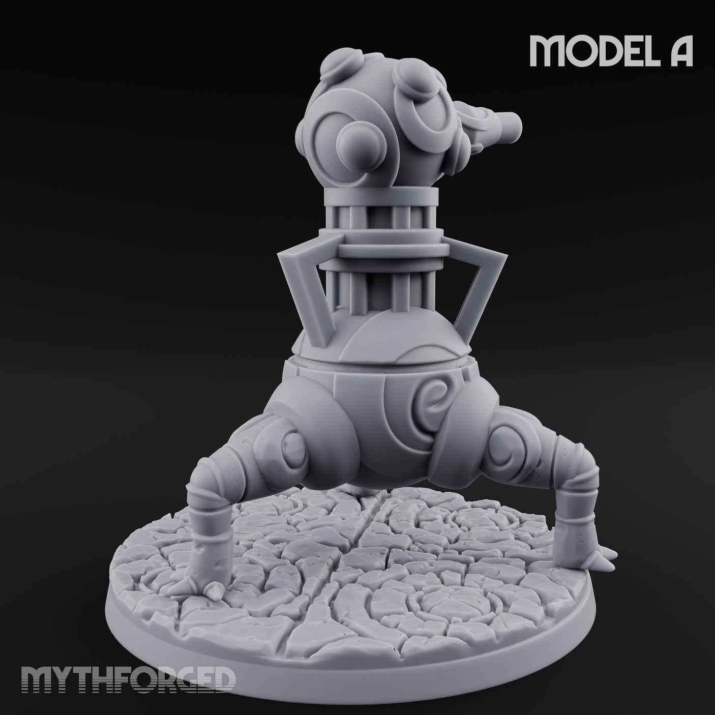 Cannon Barrel Aiming Construct Gun Turret A Miniature for Dungeons and Dragons, Pathfinder or other TTRPGs