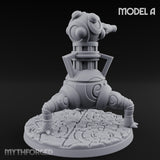 Cannon Barrel Aiming Construct Gun Turret A Miniature for Dungeons and Dragons, Pathfinder or other TTRPGs