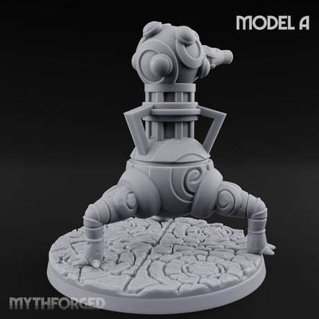 Cannon Barrel Aiming Construct Gun Turret A Miniature for Dungeons and Dragons, Pathfinder or other TTRPGs