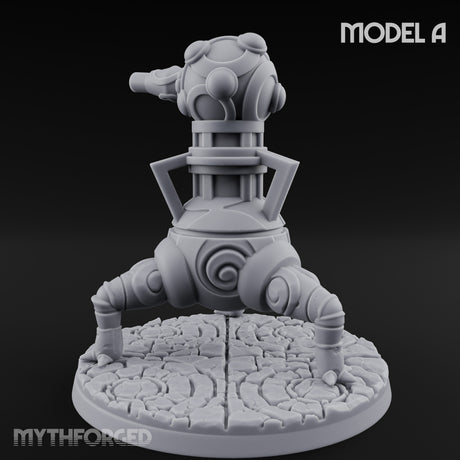 Cannon Barrel Aiming Construct Gun Turret A Miniature for Dungeons and Dragons, Pathfinder or other TTRPGs