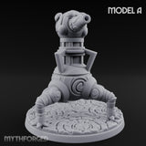Cannon Barrel Aiming Construct Gun Turret A Miniature for Dungeons and Dragons, Pathfinder or other TTRPGs