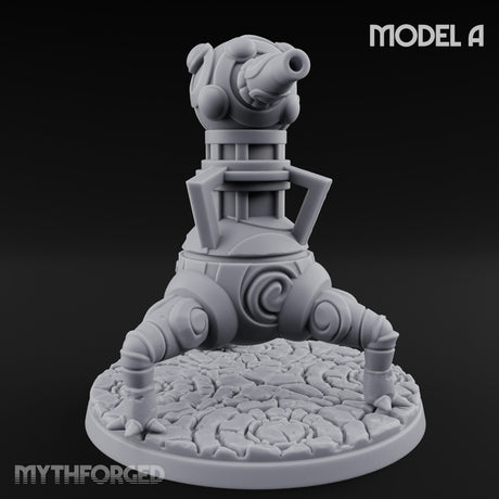 Cannon Barrel Aiming Construct Gun Turret A Miniature for Dungeons and Dragons, Pathfinder or other TTRPGs