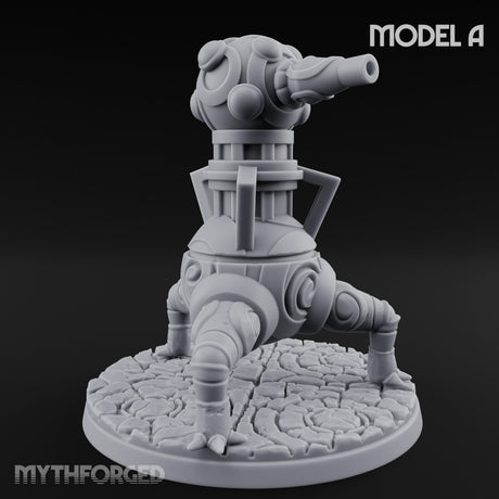 Cannon Barrel Aiming Construct Gun Turret A Miniature for Dungeons and Dragons, Pathfinder or other TTRPGs