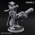Cannon Conjuring Robed Artillery Witch A Miniature for Dungeons and Dragons, Pathfinder or other TTRPGs