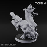 Cannon Conjuring Robed Artillery Witch A Miniature for Dungeons and Dragons, Pathfinder or other TTRPGs