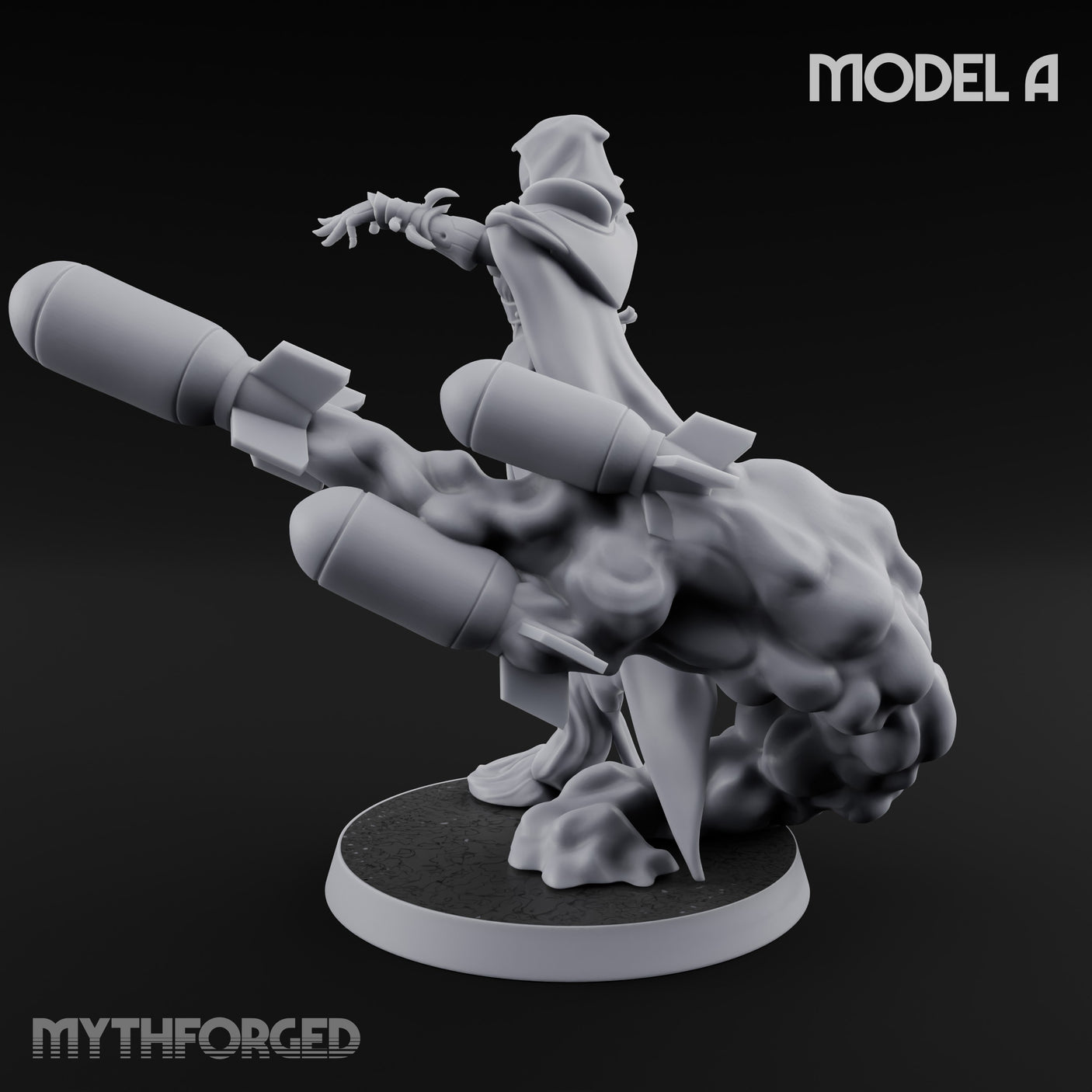 Cannon Conjuring Robed Artillery Witch A Miniature for Dungeons and Dragons, Pathfinder or other TTRPGs
