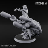 Cannon Conjuring Robed Artillery Witch A Miniature for Dungeons and Dragons, Pathfinder or other TTRPGs