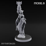 Cannon Conjuring Robed Artillery Witch B Miniature for Dungeons and Dragons, Pathfinder or other TTRPGs