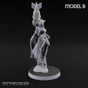 Cannon Conjuring Robed Artillery Witch B Miniature for Dungeons and Dragons, Pathfinder or other TTRPGs