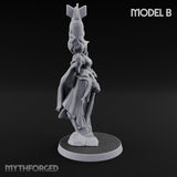 Cannon Conjuring Robed Artillery Witch B Miniature for Dungeons and Dragons, Pathfinder or other TTRPGs