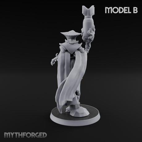 Cannon Conjuring Robed Artillery Witch B Miniature for Dungeons and Dragons, Pathfinder or other TTRPGs
