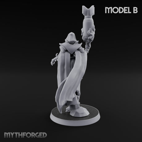 Cannon Conjuring Robed Artillery Witch B Miniature for Dungeons and Dragons, Pathfinder or other TTRPGs