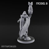 Cannon Conjuring Robed Artillery Witch B Miniature for Dungeons and Dragons, Pathfinder or other TTRPGs