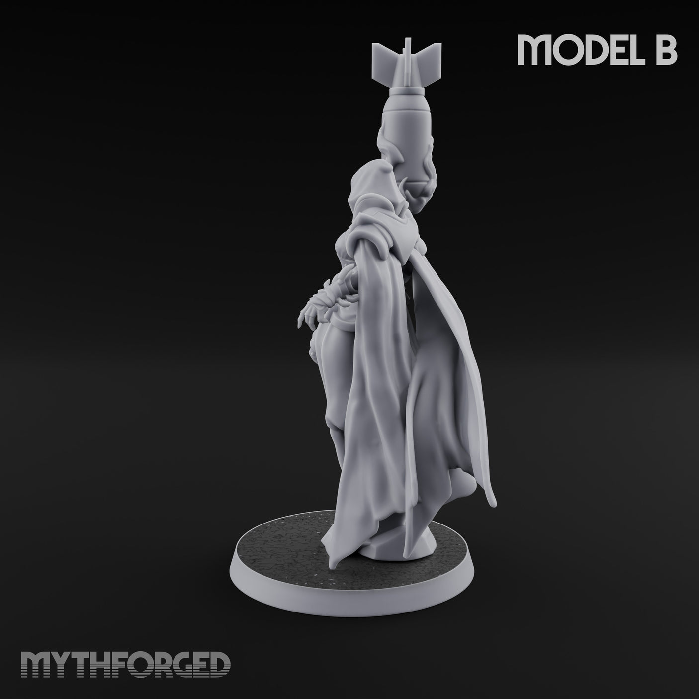 Cannon Conjuring Robed Artillery Witch B Miniature for Dungeons and Dragons, Pathfinder or other TTRPGs