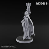 Cannon Conjuring Robed Artillery Witch B Miniature for Dungeons and Dragons, Pathfinder or other TTRPGs