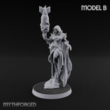 Cannon Conjuring Robed Artillery Witch B Miniature for Dungeons and Dragons, Pathfinder or other TTRPGs