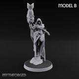 Cannon Conjuring Robed Artillery Witch B Miniature for Dungeons and Dragons, Pathfinder or other TTRPGs