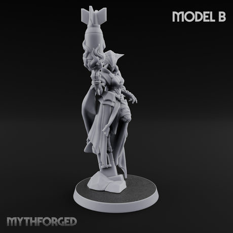 Cannon Conjuring Robed Artillery Witch B Miniature for Dungeons and Dragons, Pathfinder or other TTRPGs