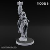 Cannon Conjuring Robed Artillery Witch B Miniature for Dungeons and Dragons, Pathfinder or other TTRPGs