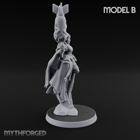 Cannon Conjuring Robed Artillery Witch B Miniature for Dungeons and Dragons, Pathfinder or other TTRPGs