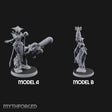 Cannon Conjuring Robed Artillery Witches Miniature for Dungeons and Dragons, Pathfinder or other TTRPGs