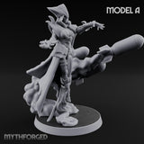 Cannon Conjuring Robed Artillery Witches Miniature for Dungeons and Dragons, Pathfinder or other TTRPGs