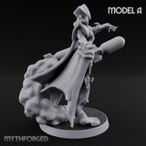 Cannon Conjuring Robed Artillery Witches Miniature for Dungeons and Dragons, Pathfinder or other TTRPGs