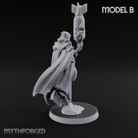 Cannon Conjuring Robed Artillery Witches Miniature for Dungeons and Dragons, Pathfinder or other TTRPGs