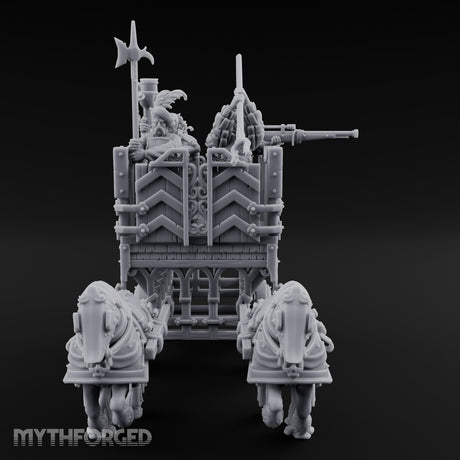 Canon Loaded Highland War Wagon Miniature for Dungeons and Dragons, Pathfinder or other TTRPGs