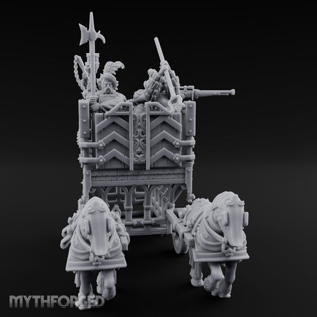 Canon Loaded Highland War Wagon Miniature for Dungeons and Dragons, Pathfinder or other TTRPGs