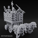 Canon Loaded Highland War Wagon Miniature for Dungeons and Dragons, Pathfinder or other TTRPGs