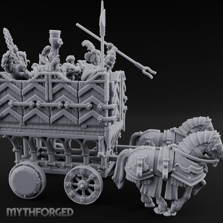Canon Loaded Highland War Wagon Miniature for Dungeons and Dragons, Pathfinder or other TTRPGs