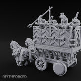 Canon Loaded Highland War Wagon Miniature for Dungeons and Dragons, Pathfinder or other TTRPGs