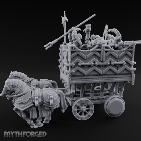 Canon Loaded Highland War Wagon Miniature for Dungeons and Dragons, Pathfinder or other TTRPGs